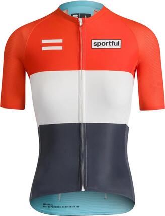 Maillot Manches Courtes Femme Sportful Supernova Heritage Bleu//Blanc/Rouge