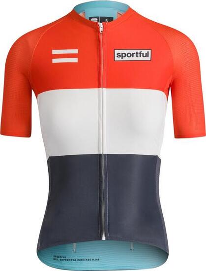 Maillot Manches Courtes Femme Sportful Supernova Heritage Bleu//Blanc/Rouge