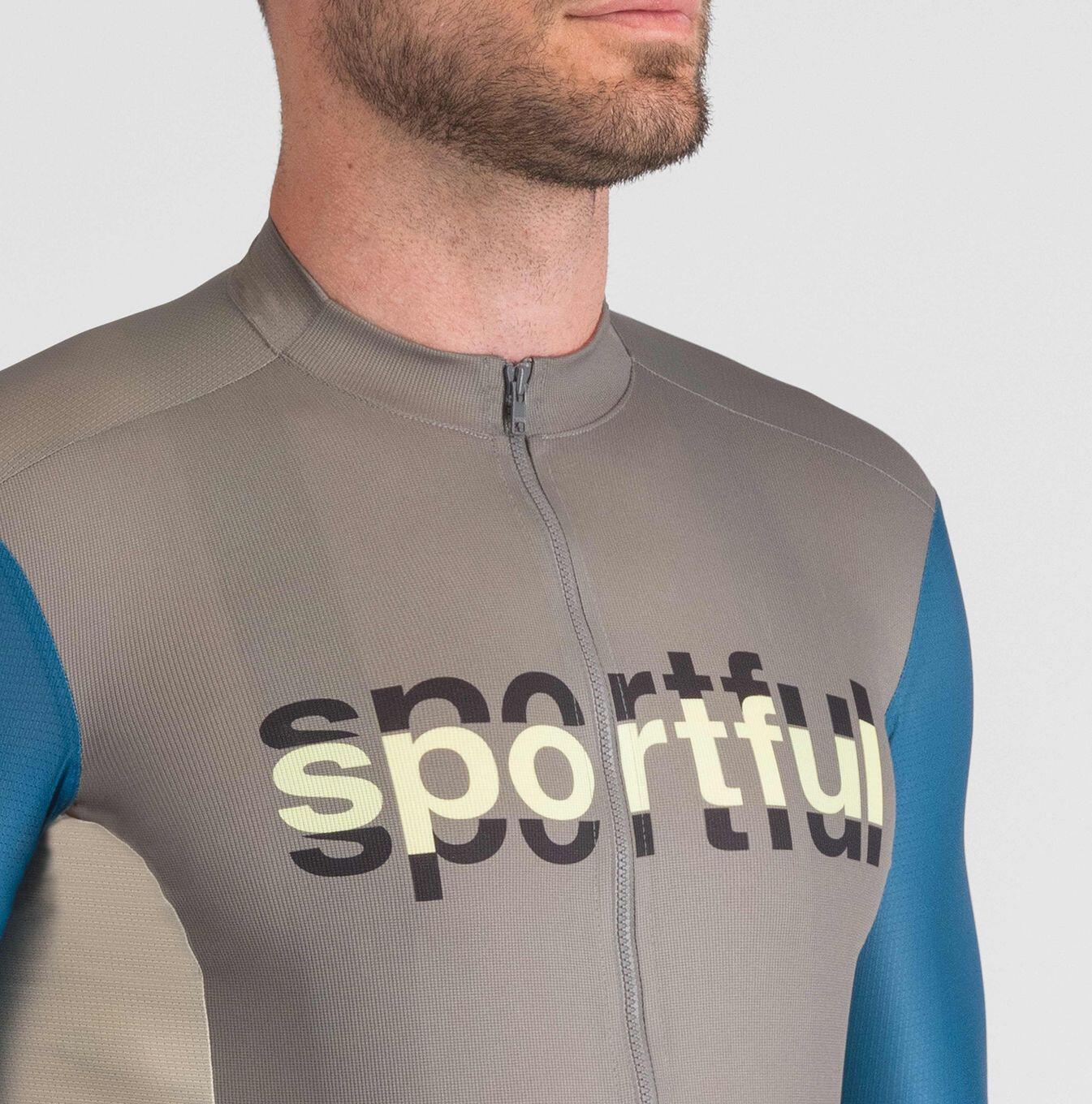 Maglia a maniche corte Sportful Supergiara Logo Grigio/Blu 4/5