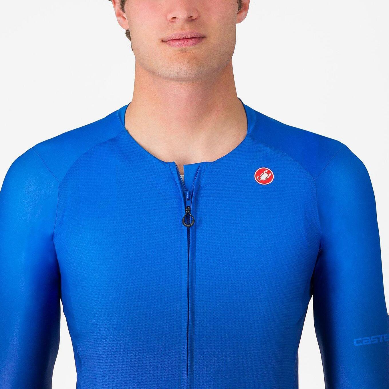 Castelli Langarm Trikot UPF Herren Blau 3/5