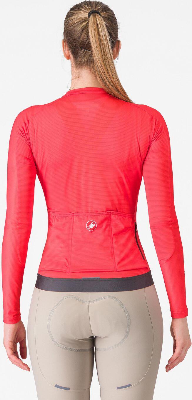 Castelli Espresso Damen-Langarmtrikot ML Rot Grau 2/5