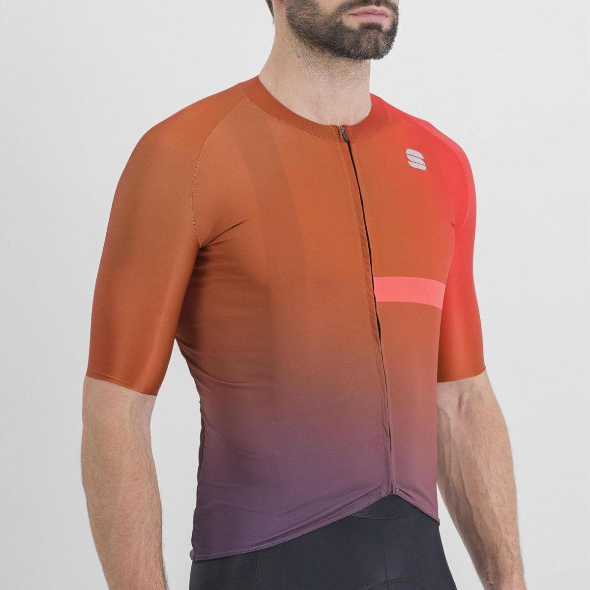 Maillot Sportful Bomber de manga corta Rojo/Naranja 3/5