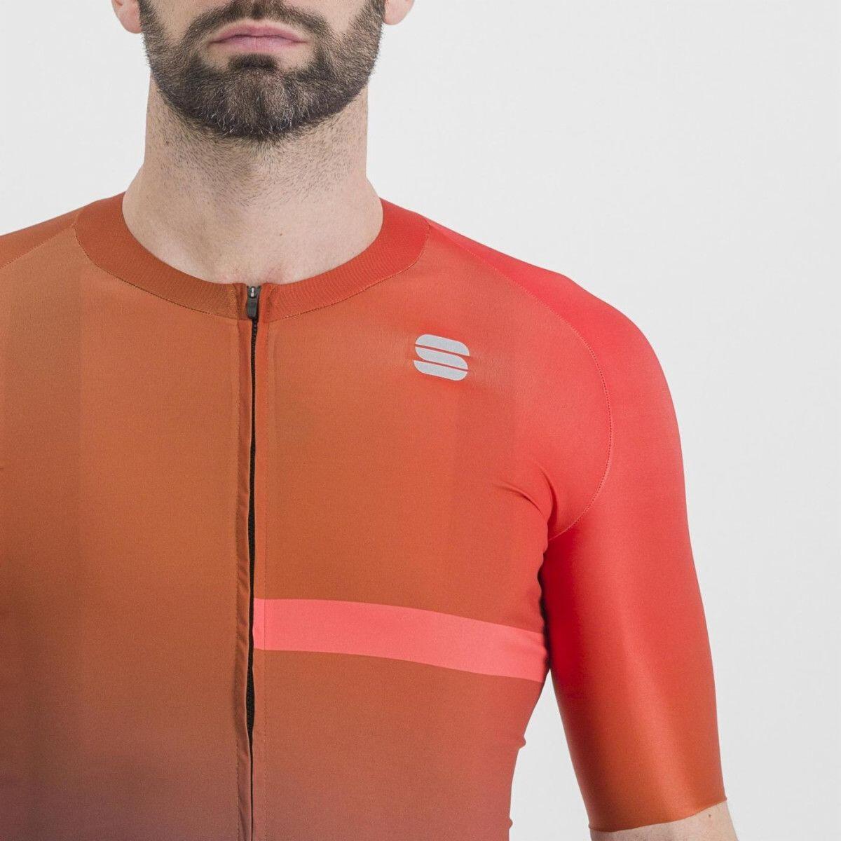 Maillot Sportful Bomber de manga corta Rojo/Naranja 4/5