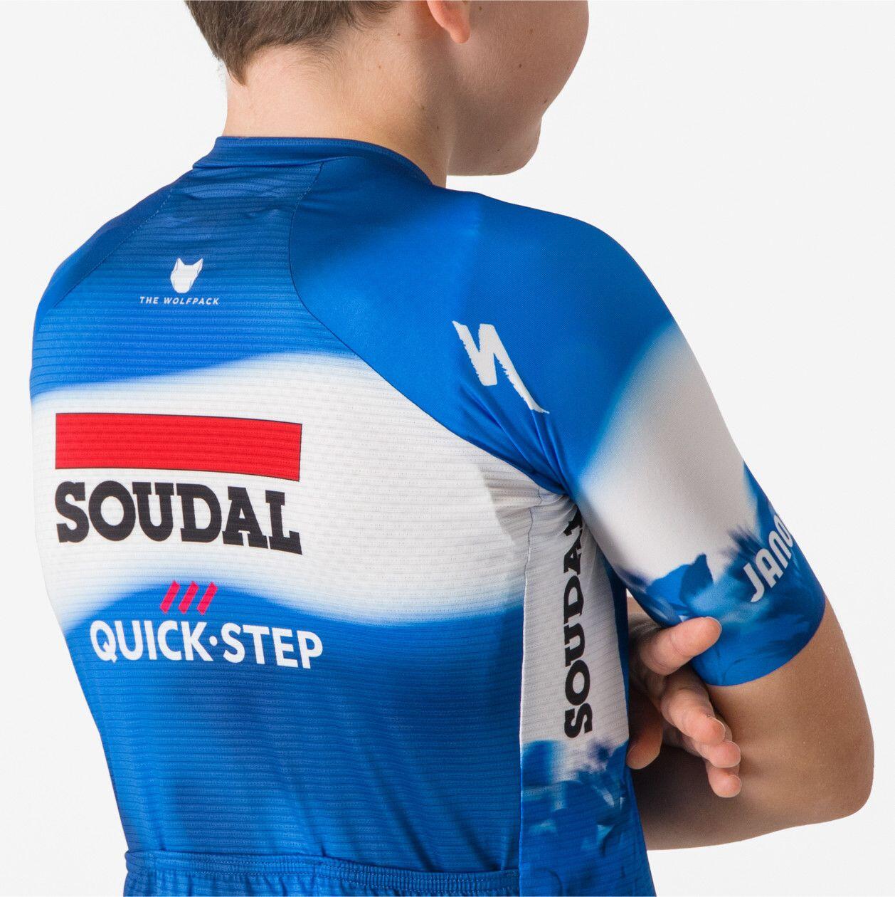 Castelli Aero Kid Soudal Quick-Step 2024 Korte Mouw Trui Blauw 3/7