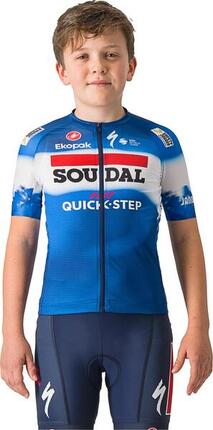 Maillot Manches Courtes Enfant Castelli Aero Kid Soudal Quick-Step 2024 Bleu