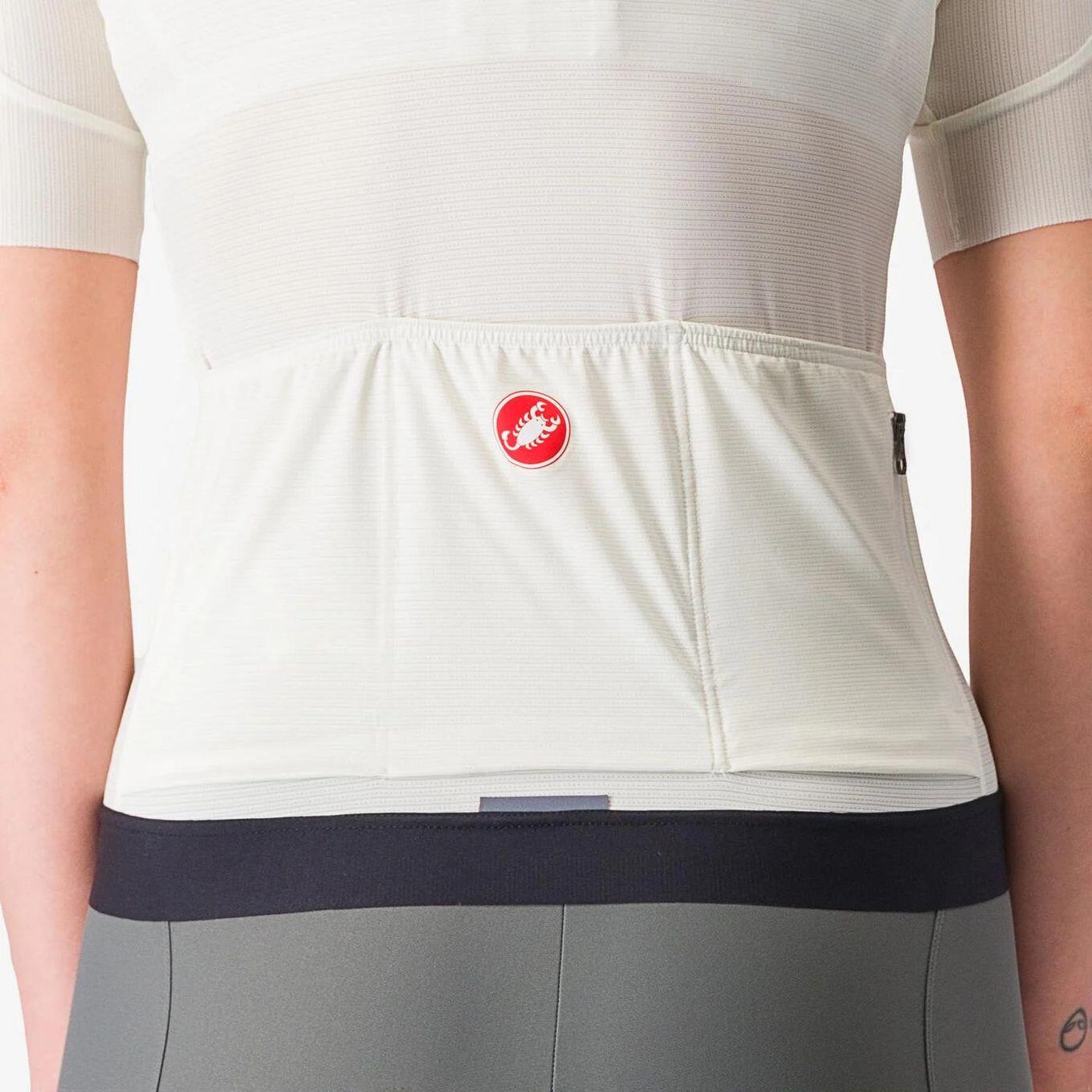 Castelli Espresso Women's Short Sleeve Jersey White Grey 4/6