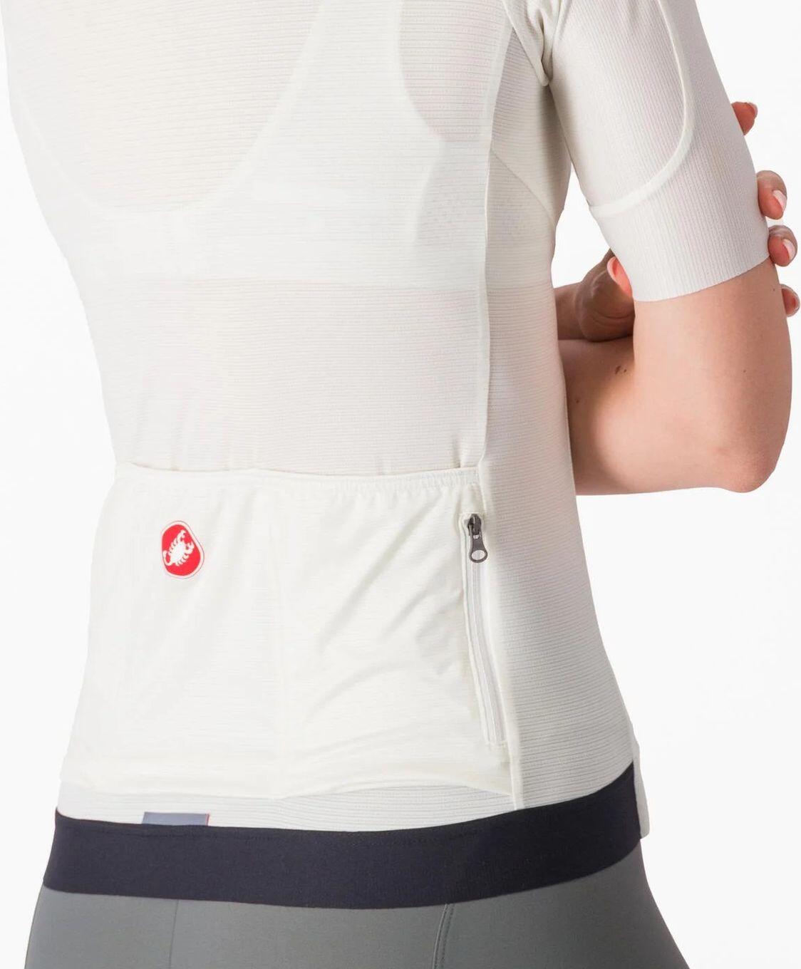 Castelli Espresso Women's Short Sleeve Jersey White Grey 6/6