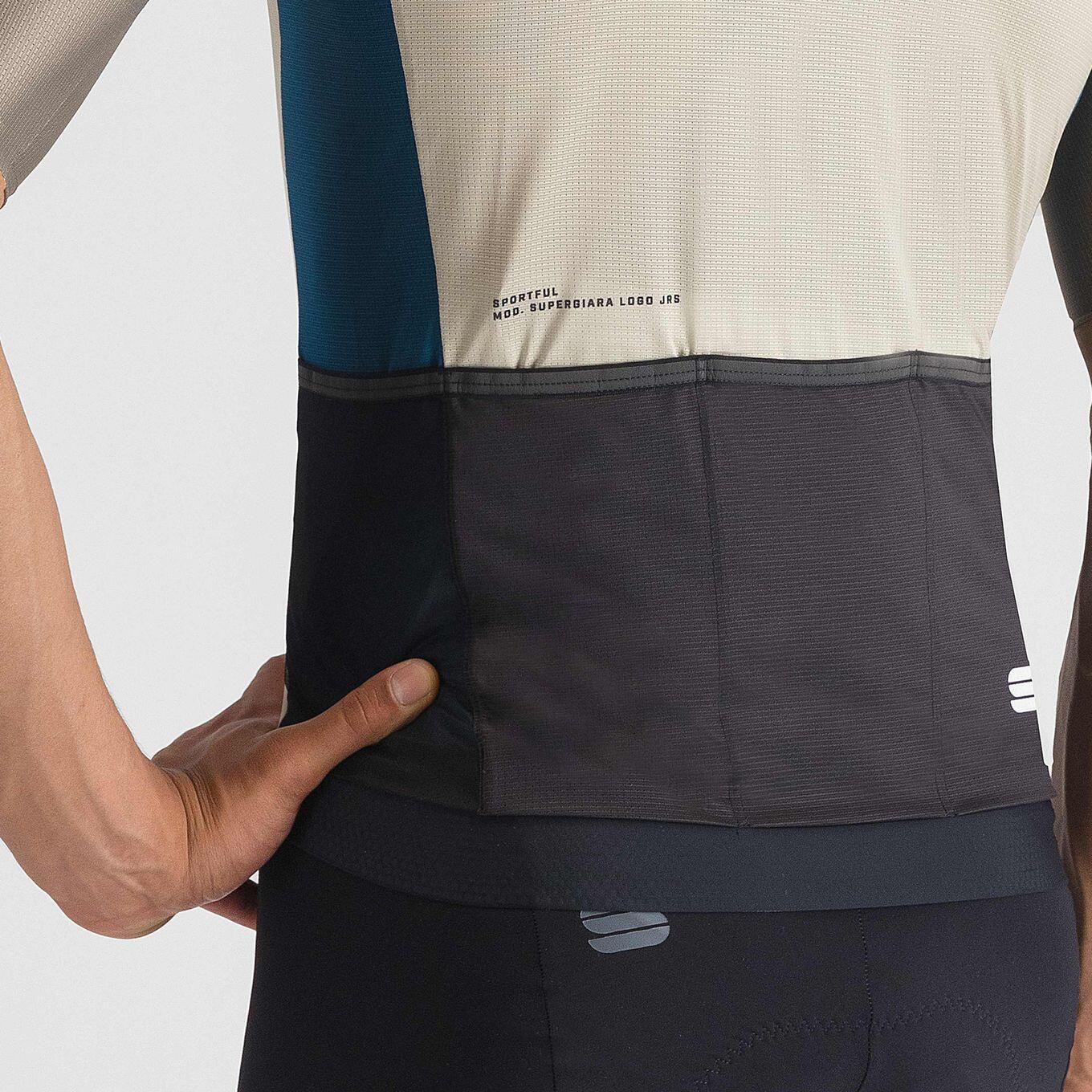 Sportful Supergiara Logo Maglia a maniche corte Grigio/Verde 5/6