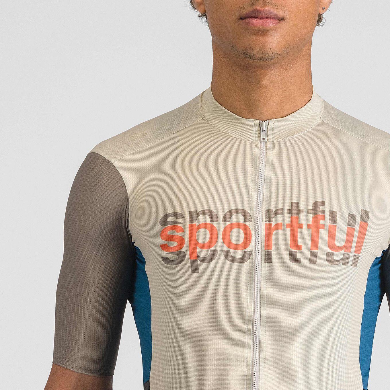 Sportful Supergiara Logo Maglia a maniche corte Grigio/Verde 4/6