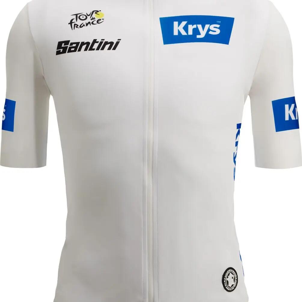Santini Best Young Tour de France 2025 Short Sleeve Jersey White