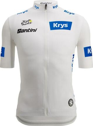 Santini Best Young Tour de France 2025 Jersey met korte mouwen Wit