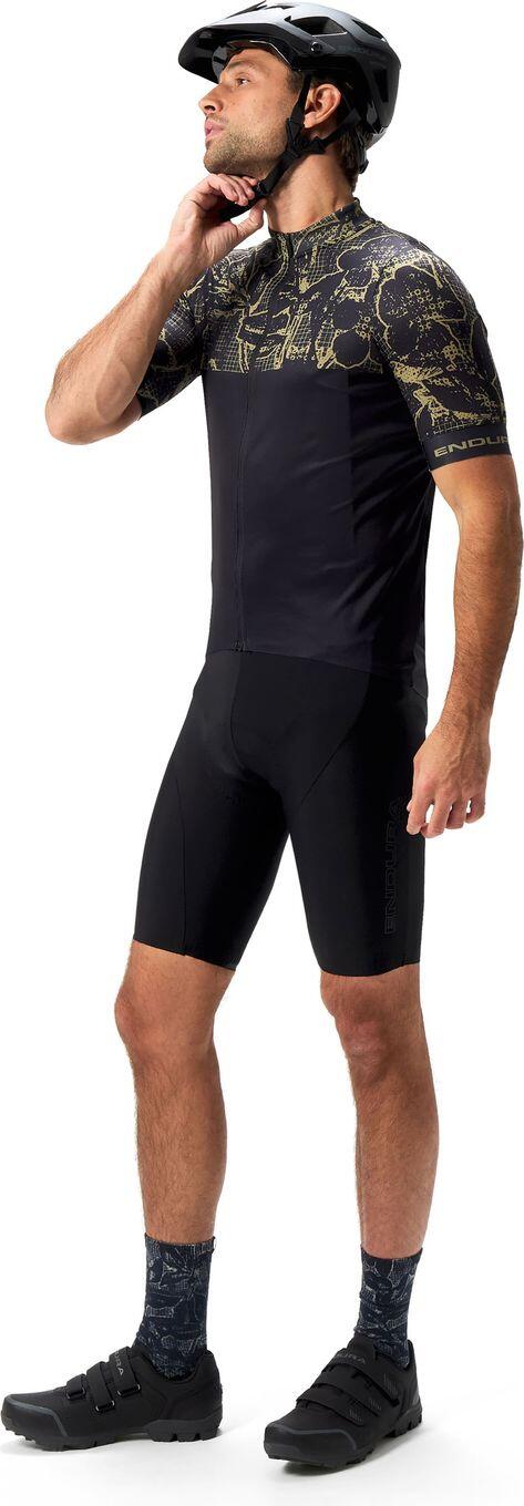 Herren Kurzarm Trikot Endura FS260 Floral Schwarz 5/7