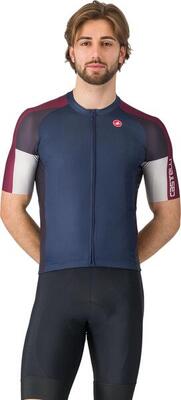 Castelli entrata 6 korte mouw trui blauw/rood heren