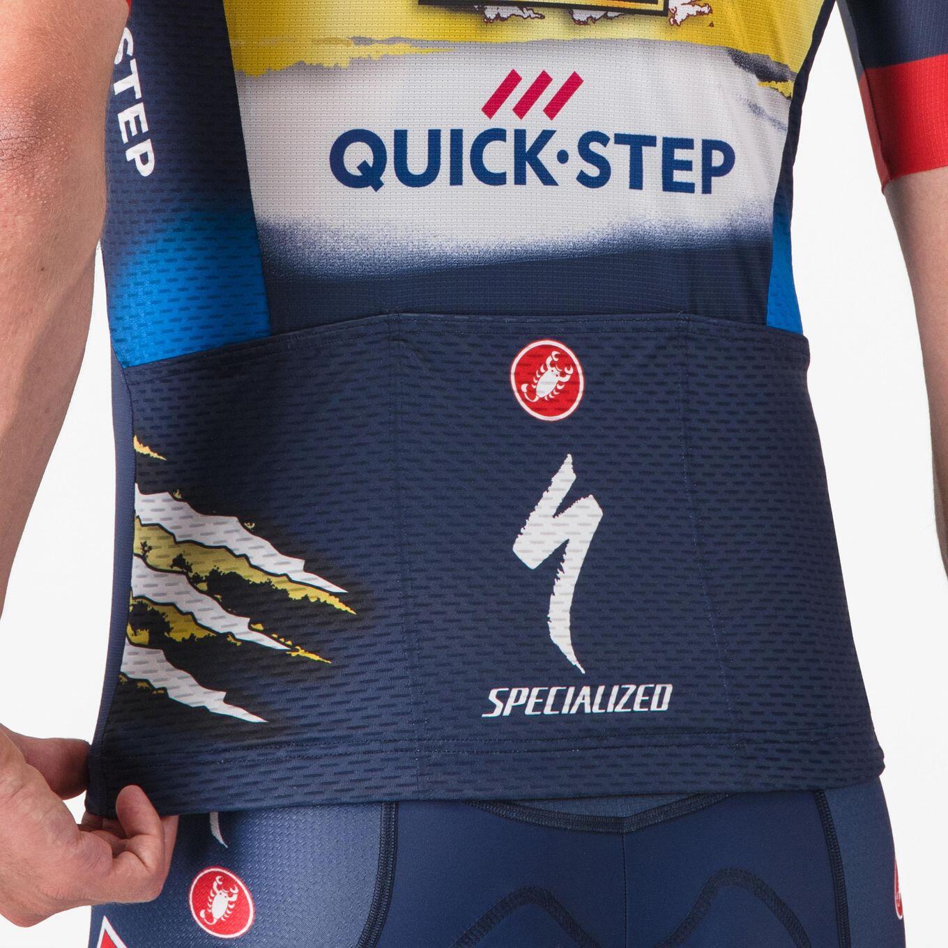 Castelli Competizone 3 Soudal Quick-Step Kurzarmtrikot Blau/Gelb 4/6