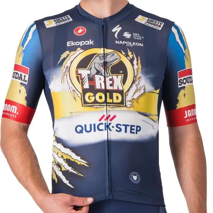 Castelli Competizone 3 Soudal Quick-Step Short Sleeve Jersey Blue/Yellow
