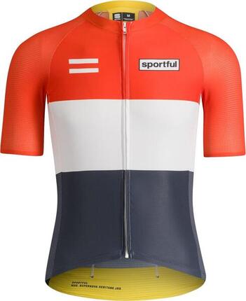 Maillot Manches Courtes Homme Sportful Supernova Heritage Bleu//Rouge/Jaune