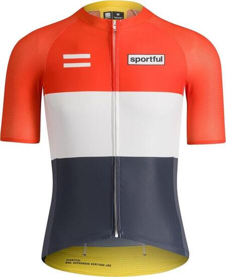 Maillot Manches Courtes Homme Sportful Supernova Heritage Bleu//Rouge/Jaune