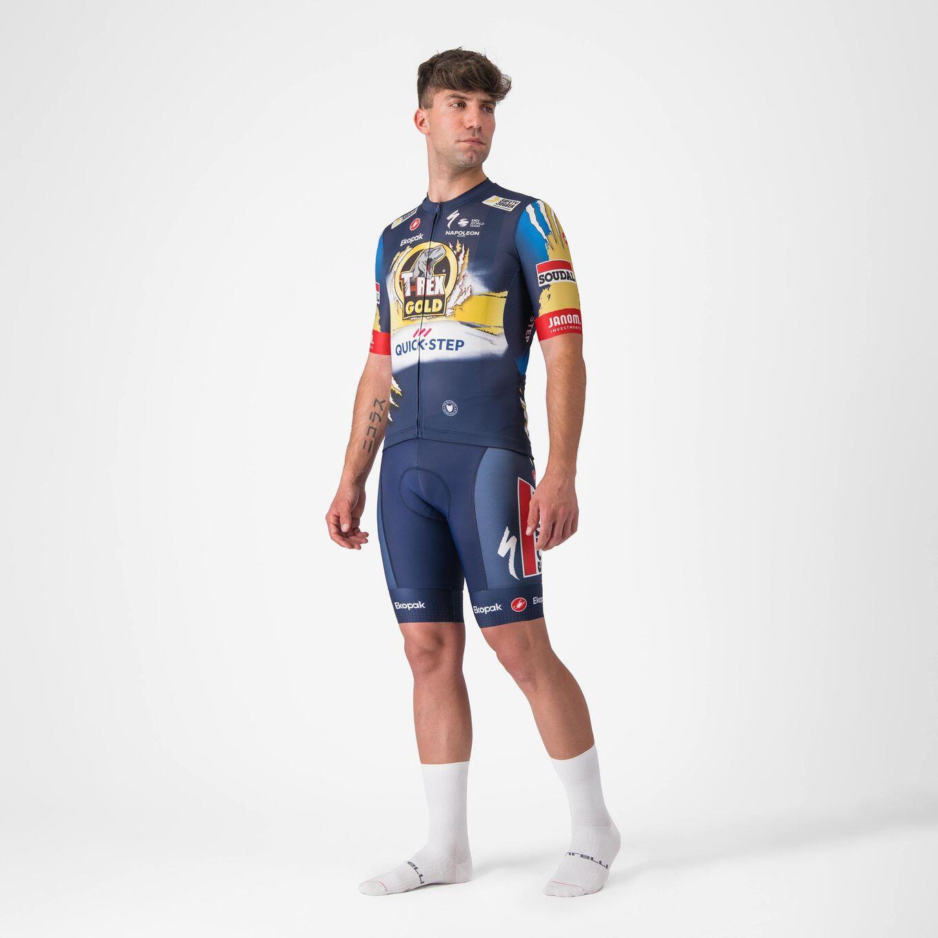 Castelli Competizone 3 Soudal Quick-Step Kurzarmtrikot Blau/Gelb 6/6