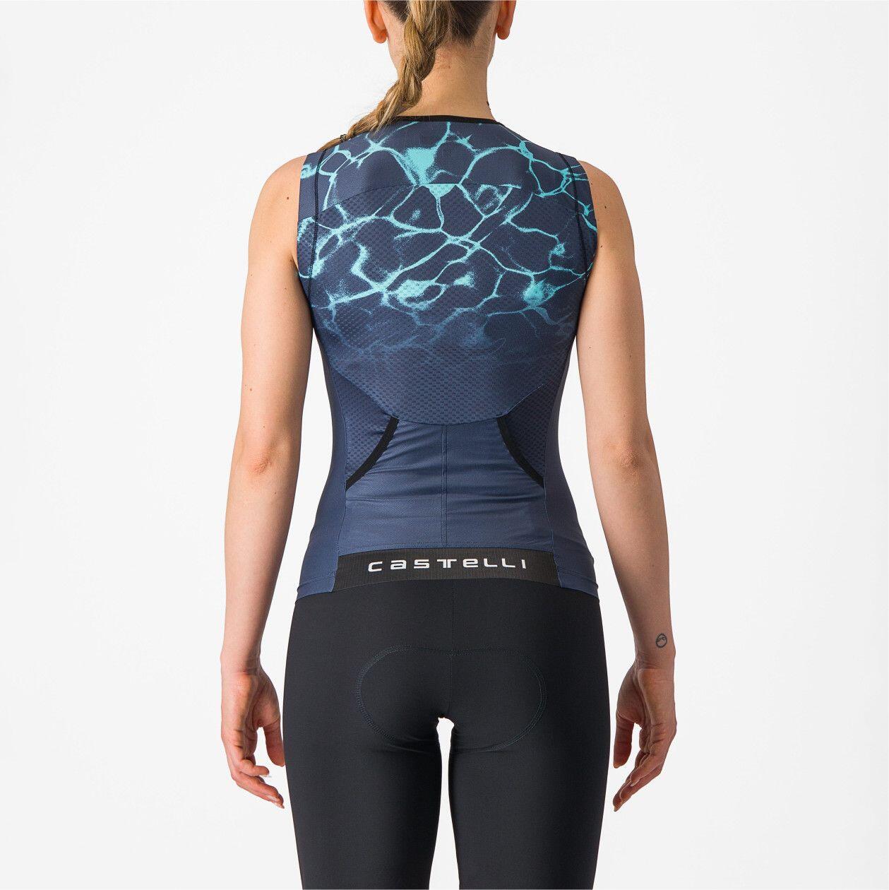 Maillot Sans Manches Triathlon Femme Castelli Free Tri 2 Bleu 2/7
