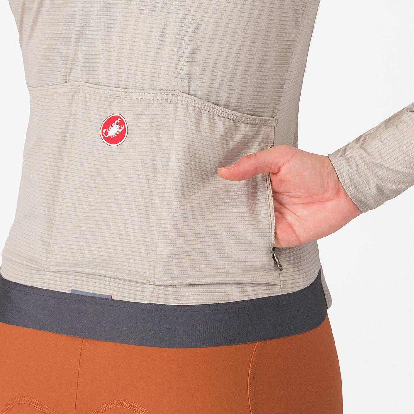 Maglia a maniche lunghe Espresso da donna, beige e grigio 4/5