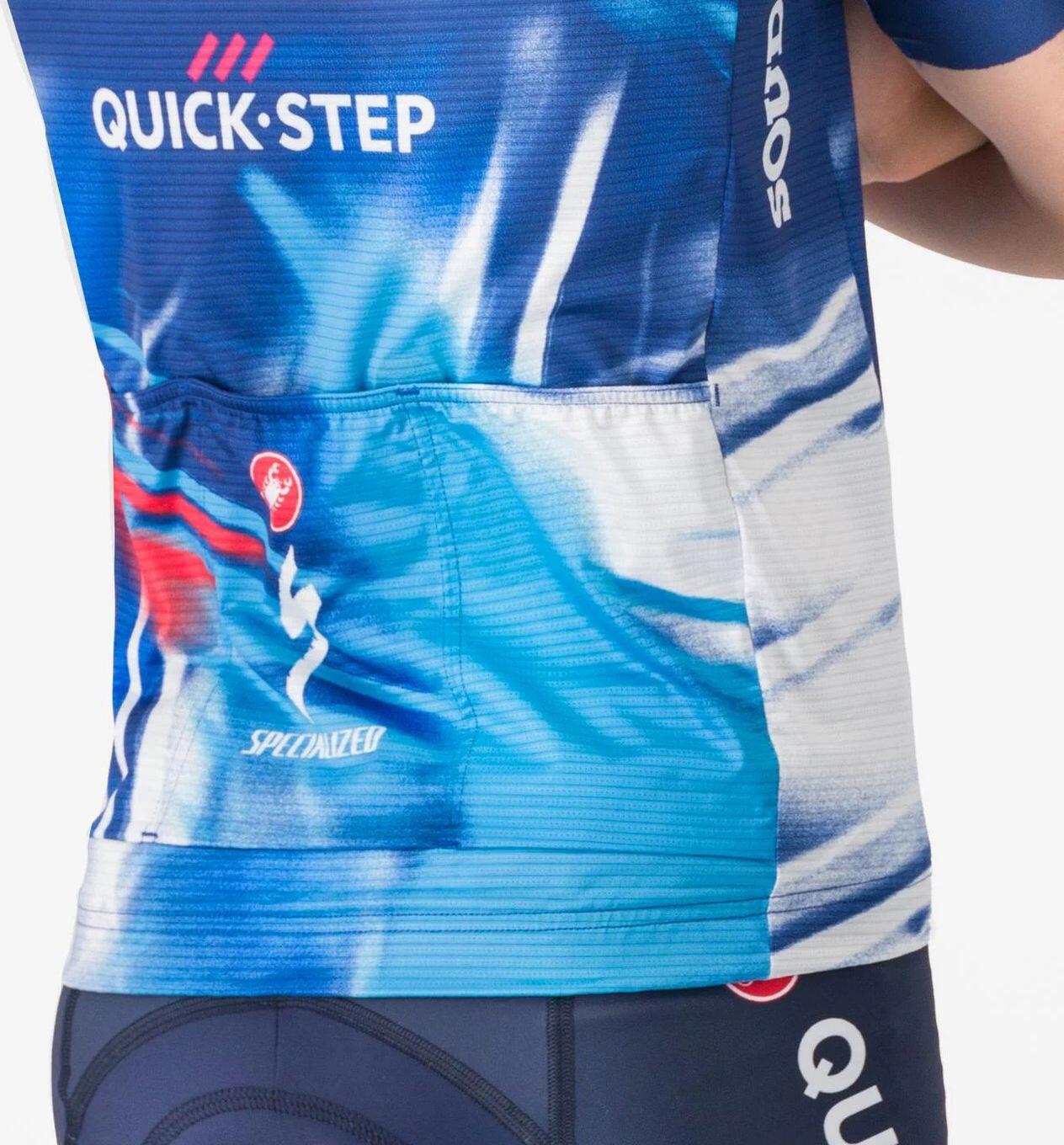 Maillot à Manches Courtes Castelli Enfant Aero Soudal Quick-Step 2025 Bleu 4/4