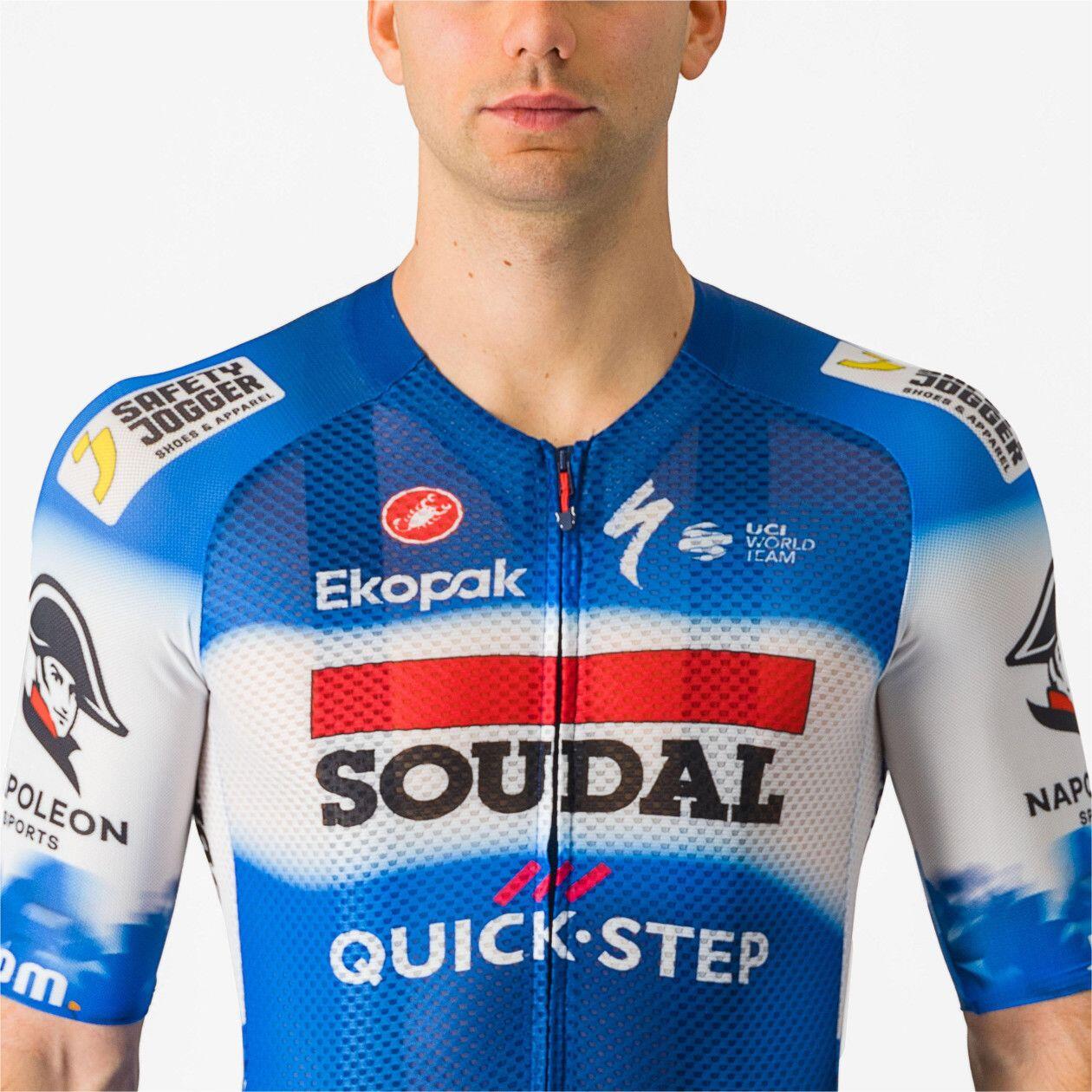 Castelli Climber's 4.0 Soudal Quick-Step 2024 Kurzarmtrikot Blau 3/5