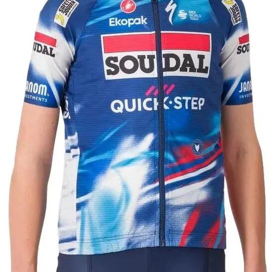 Castelli Children's Aero Soudal Quick-Step 2025 Short Sleeve Jersey Blue