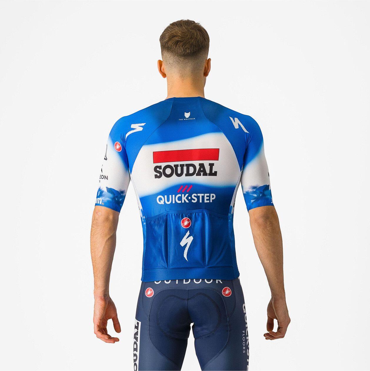 Castelli Climber's 4.0 Soudal Quick-Step 2024 Kurzarmtrikot Blau 2/5