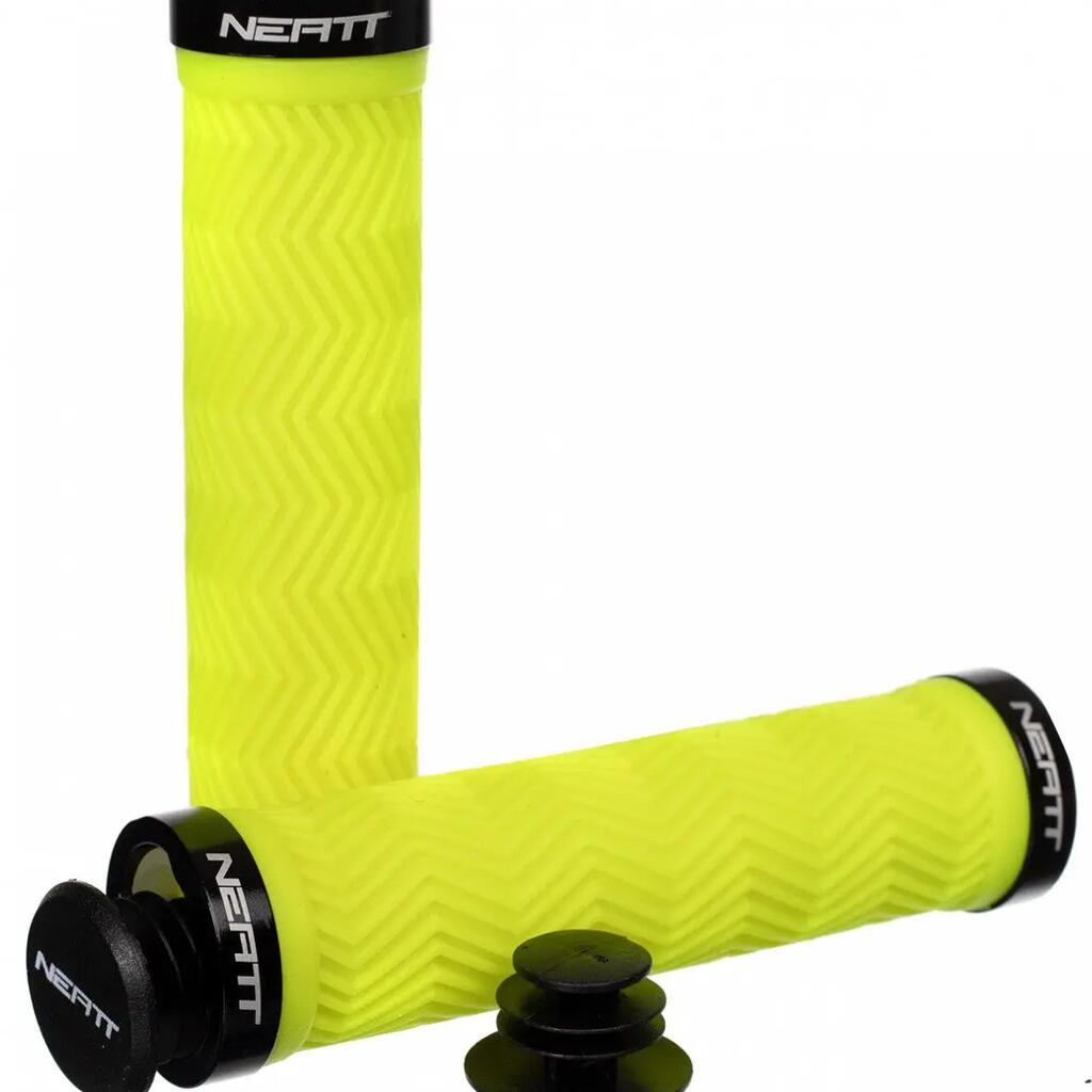 NEATT Grips lock on Lamelles neon yellow locks noirs