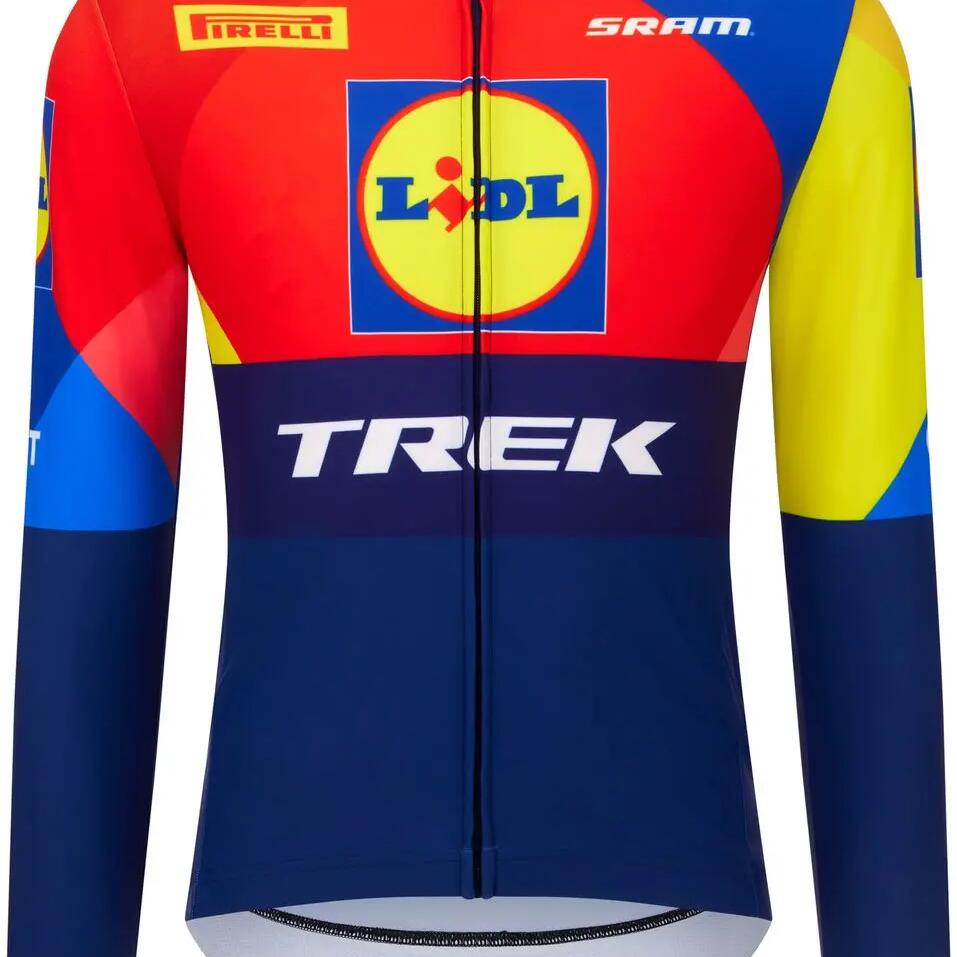 Santini Team Lidl-Trek 2025 Unisex Long Sleeve Jersey Blue
