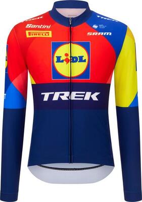 Santini Team Lidl-Trek 2025 Maglia a maniche lunghe unisex Blu