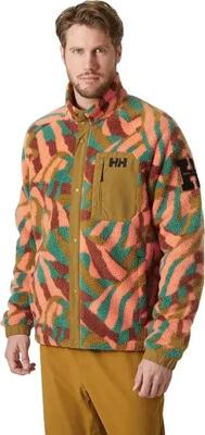 Heren helly hansen panorama printed pile snap fleec jas multicolour