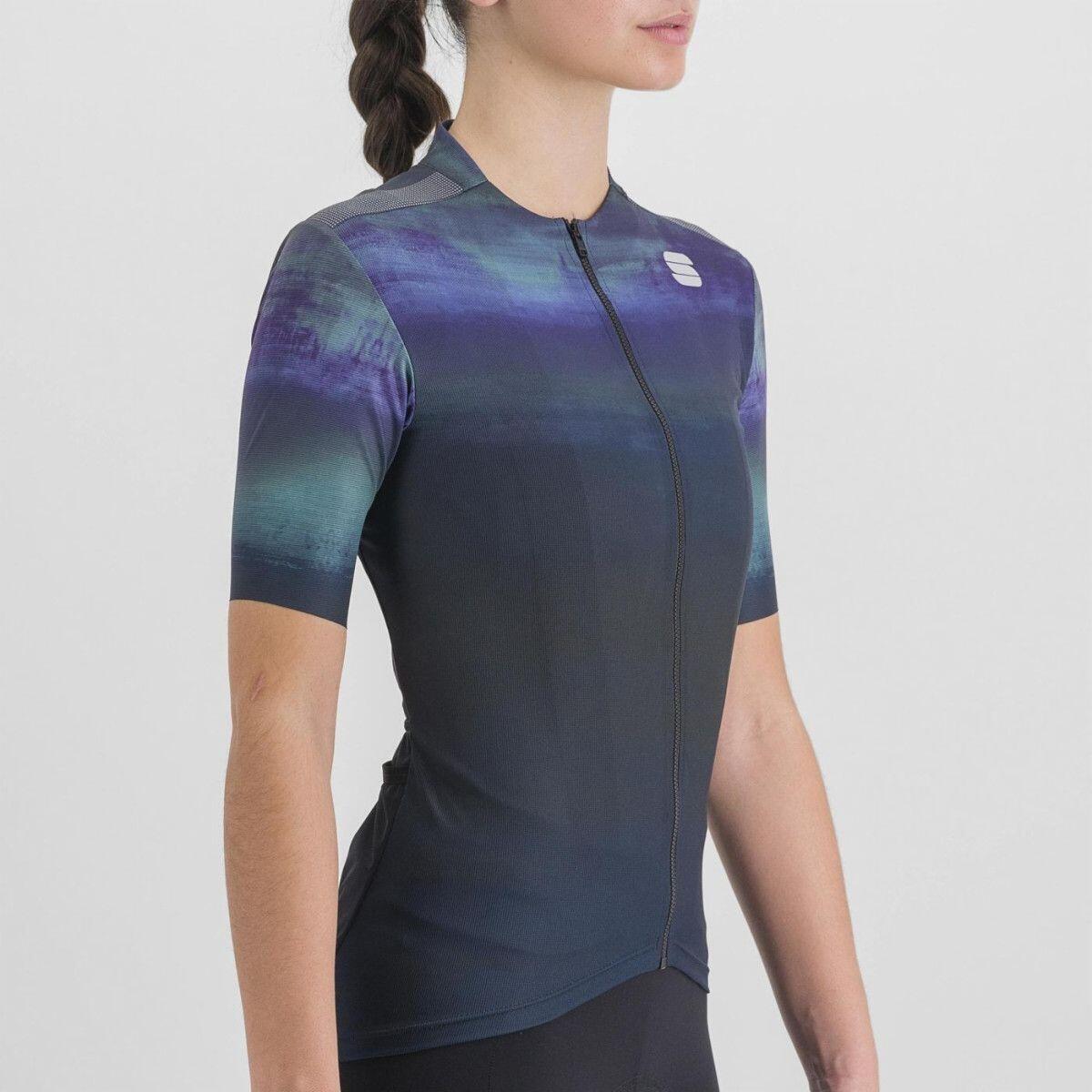 Maillot de manga corta Sportful Flow Supergiara Negro/Azul 3/5