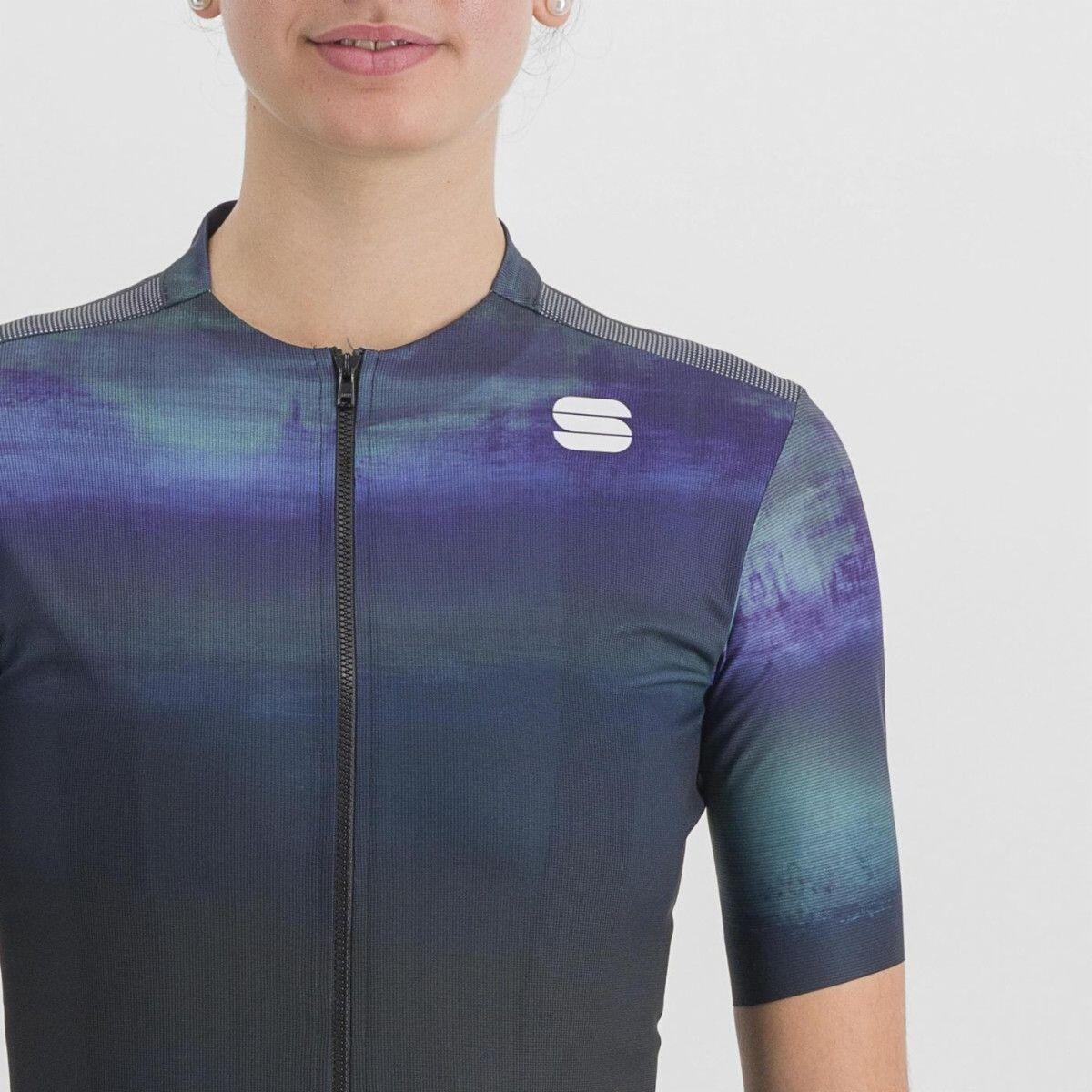 Maillot de manga corta Sportful Flow Supergiara Negro/Azul 4/5