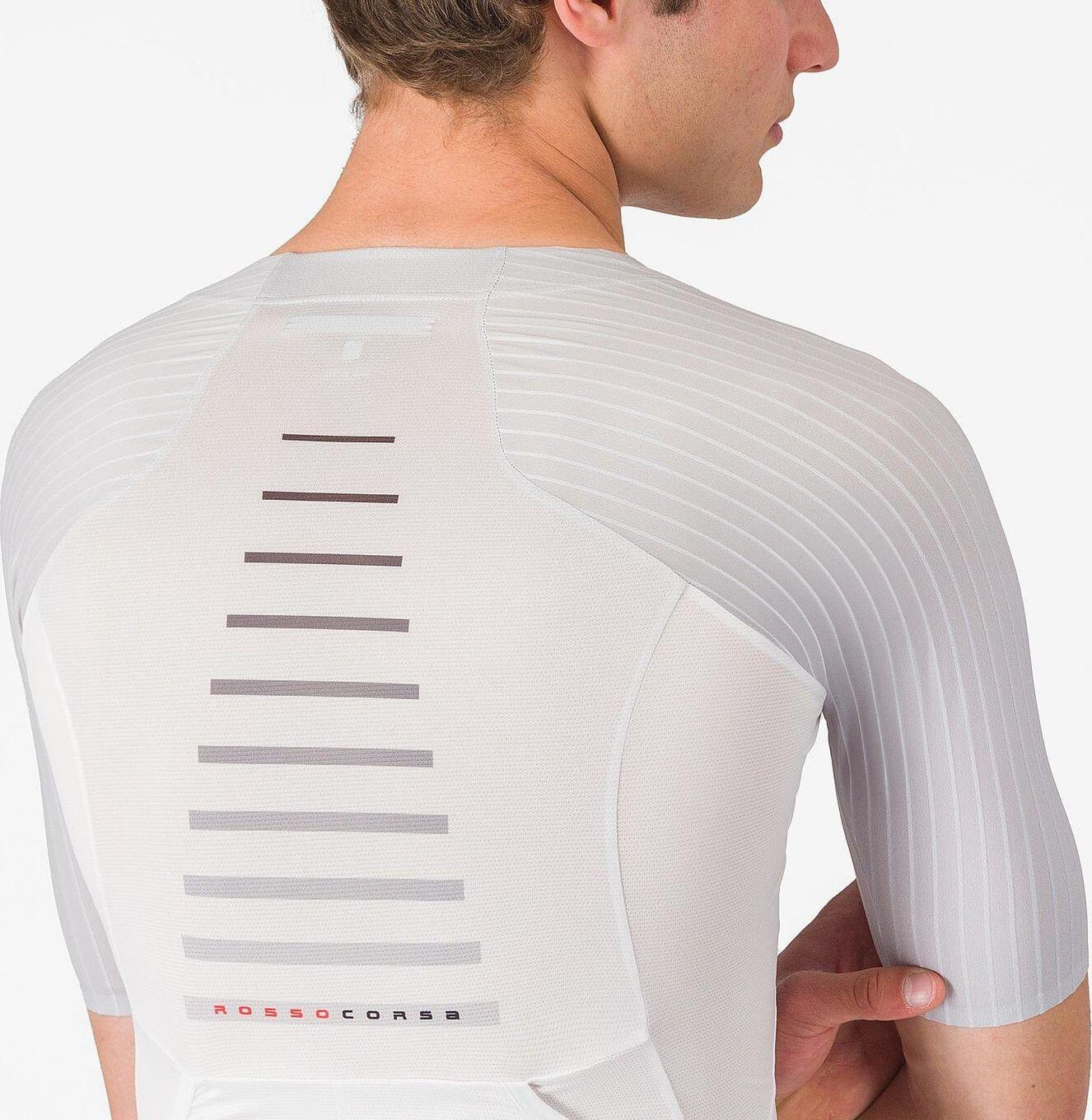Castelli Free Speed 3 Race Top Men's Short Sleeved Jersey White Grey 3/5