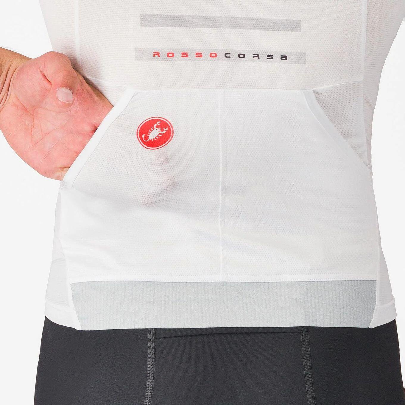 Castelli Free Speed 3 Race Top Men's Short Sleeved Jersey White Grey 5/5