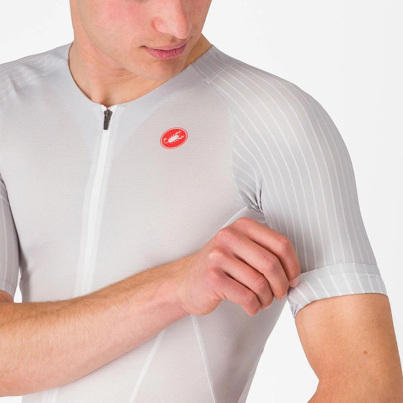 Castelli Free Speed 3 Race Top Men's Short Sleeved Jersey White Grey 4/5