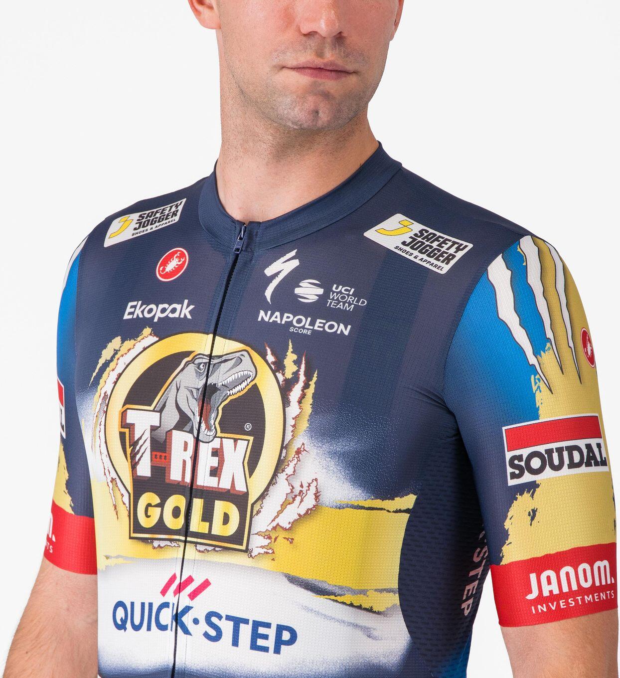 Castelli Competizone 3 Soudal Quick-Step Kurzarmtrikot Blau/Gelb 3/6