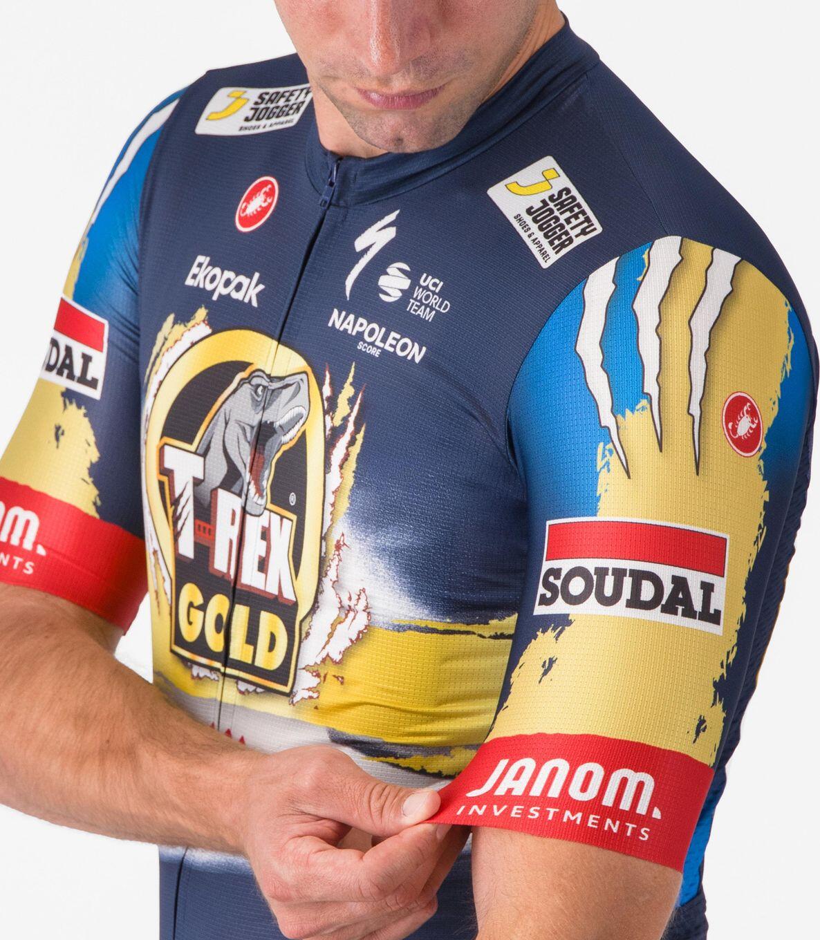 Castelli Competizone 3 Soudal Quick-Step Kurzarmtrikot Blau/Gelb 5/6