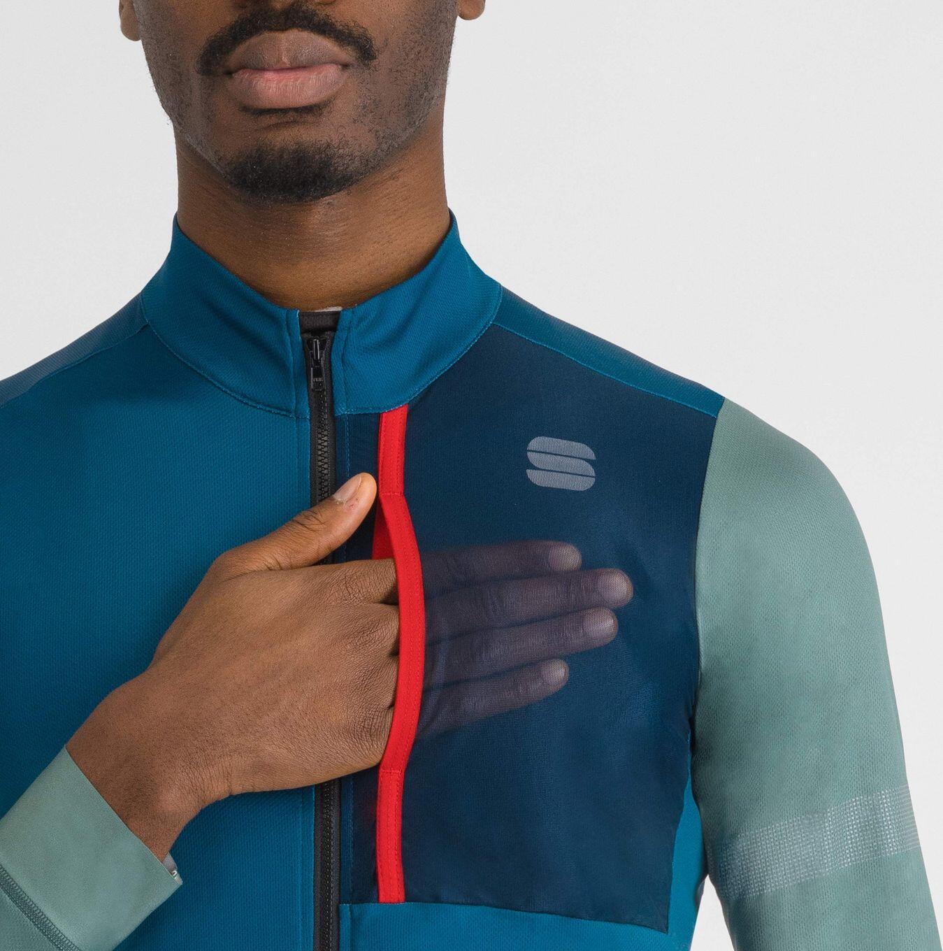 Maglia termica a maniche lunghe Sportful Supergiara Blue/Green 4/5