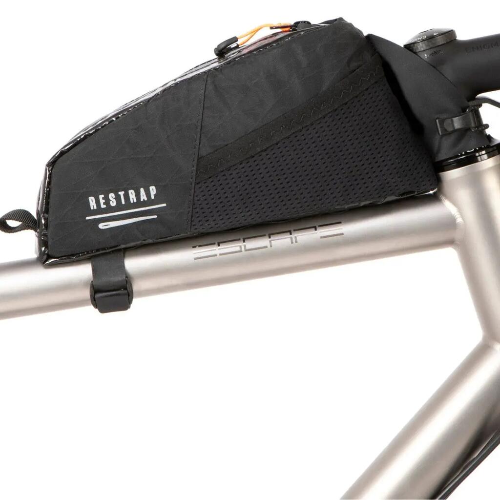 Restrap Race Top Tube Bag Short 1.2L Frame Bag Black