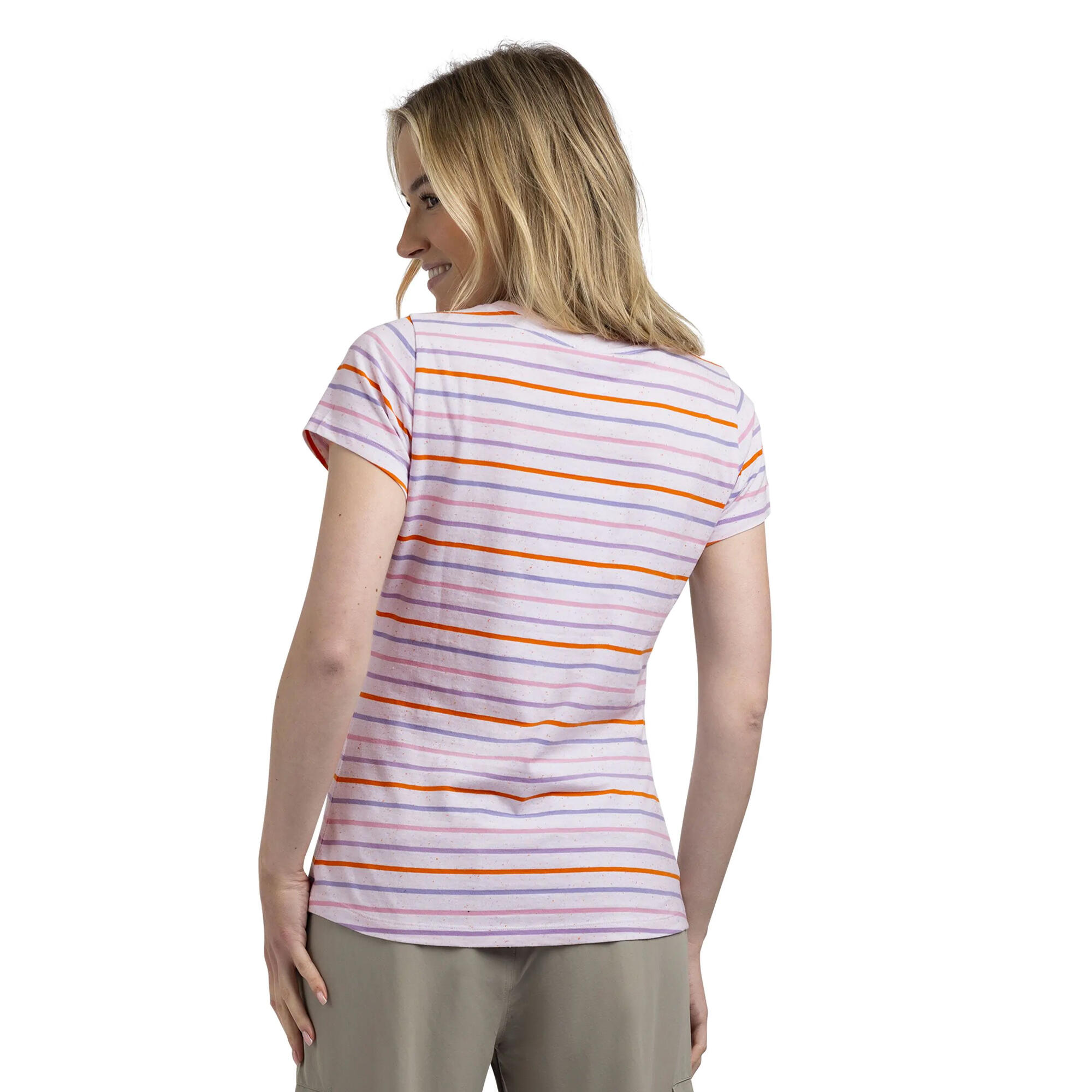 Tshirt Motif/style Rayé MICHAELA Femme (Blanc / Multicolore) 3/5