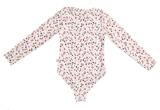 Maillot de bain UV Filles Avec Manches - Kaki - Leopard - 134/140