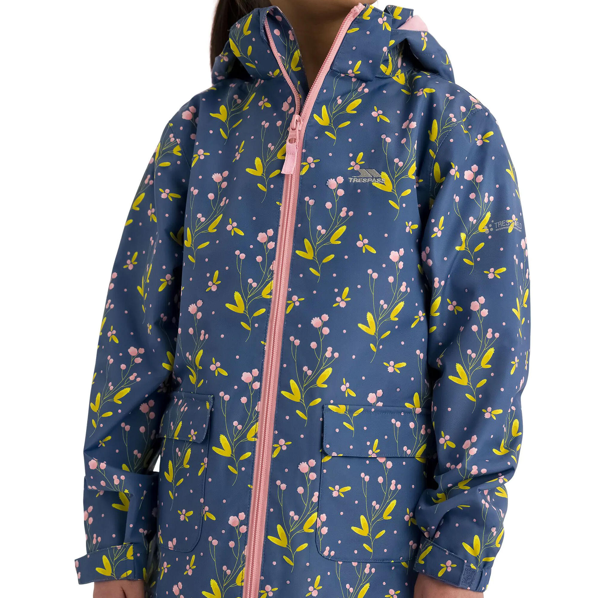 Veste Imperméable Motif/style Floral MICAELLA Fille (Bleu Floral) 4/6