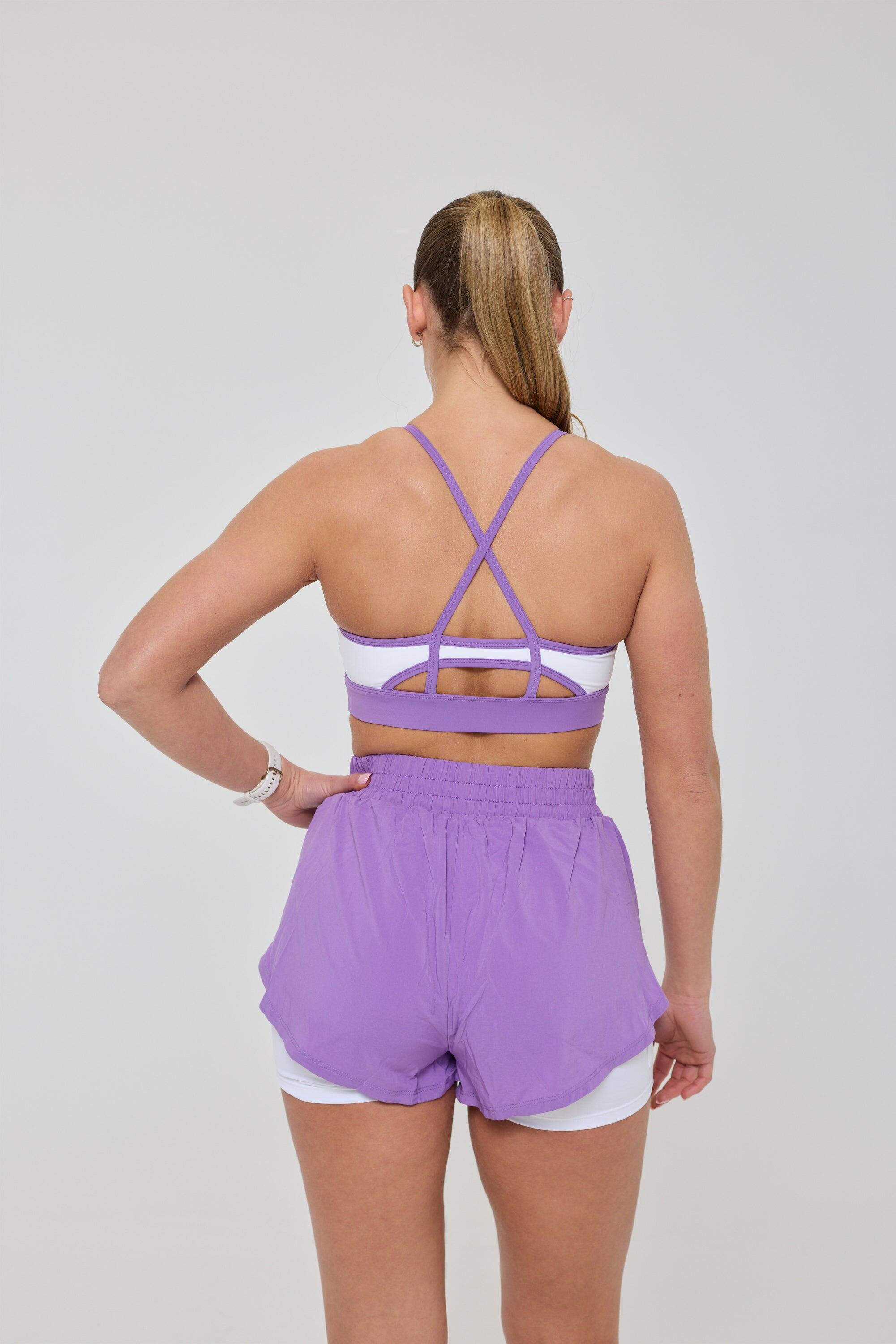Dames Running Shorts 2-in-1 Elite Lila 2/7