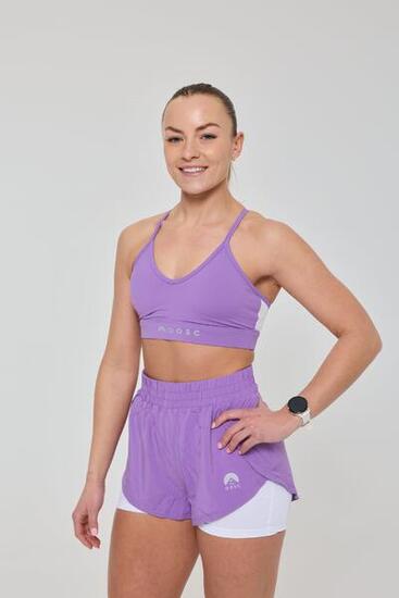 Damen Running Shorts 2-in-1 Elite Lila