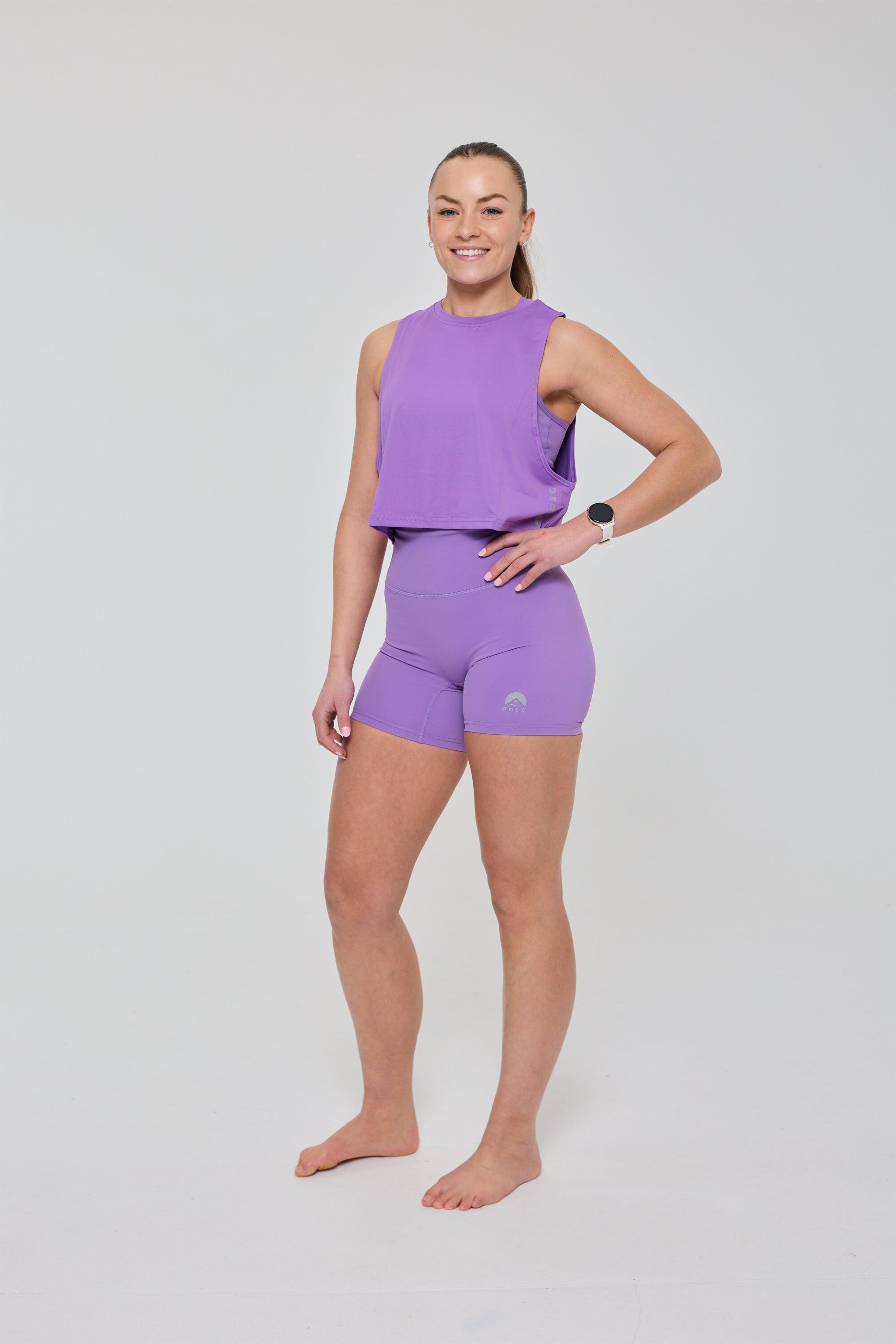 Dames Fitness Shorts Hoge Taille Infinite Lila 4/6