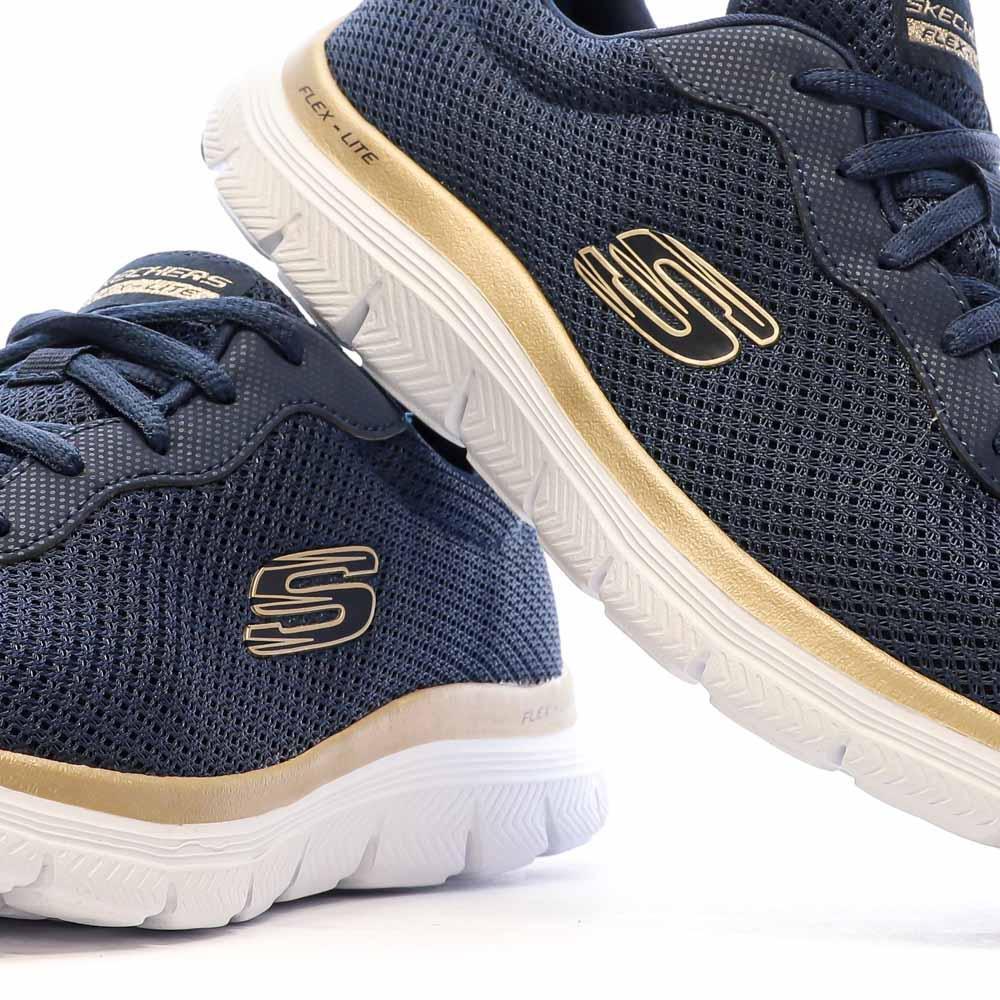 Chaussures de Sport Marine/Doré Femme Skechers Flex Appeal 7/7
