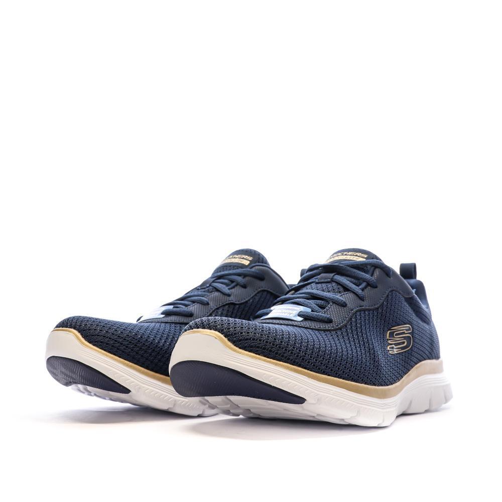 Chaussures de Sport Marine/Doré Femme Skechers Flex Appeal 6/7