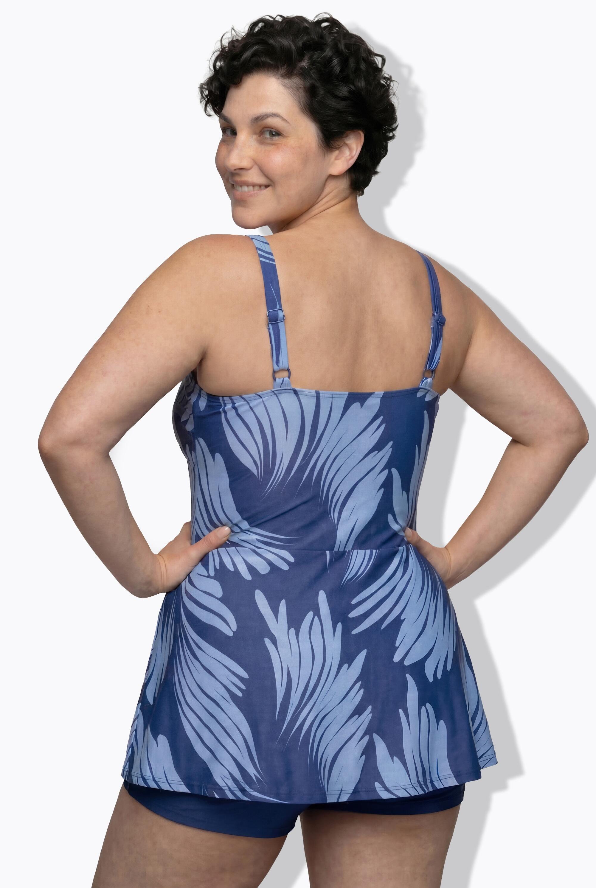 Femme Robe de bain avec short. Bonnets souples effet drapé. Matière recyclée 2/7